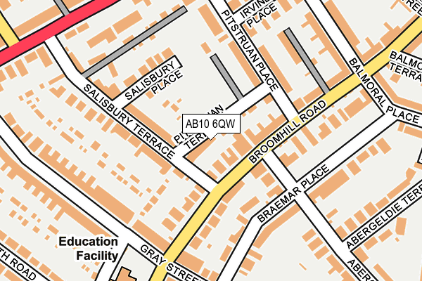 AB10 6QW map - OS OpenMap – Local (Ordnance Survey)