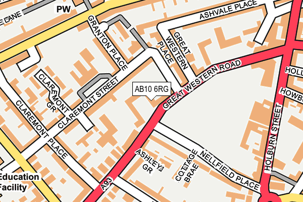 AB10 6RG map - OS OpenMap – Local (Ordnance Survey)