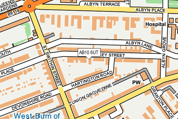 AB10 6UT map - OS OpenMap – Local (Ordnance Survey)