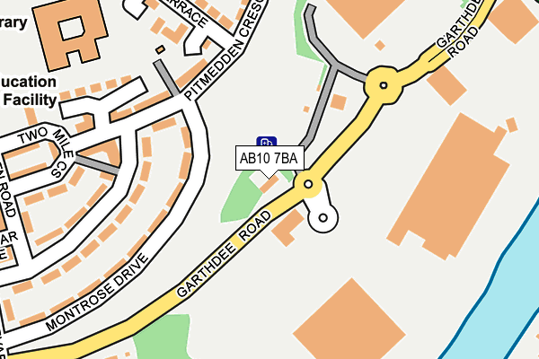 AB10 7BA map - OS OpenMap – Local (Ordnance Survey)
