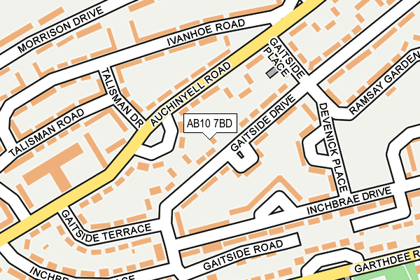 AB10 7BD map - OS OpenMap – Local (Ordnance Survey)