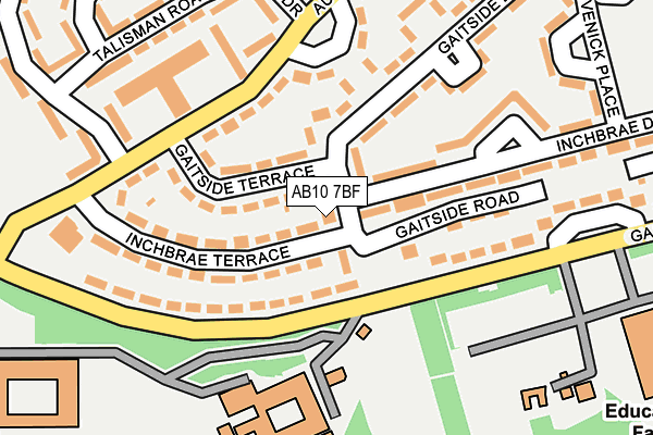 AB10 7BF map - OS OpenMap – Local (Ordnance Survey)