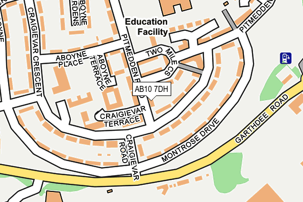 AB10 7DH map - OS OpenMap – Local (Ordnance Survey)
