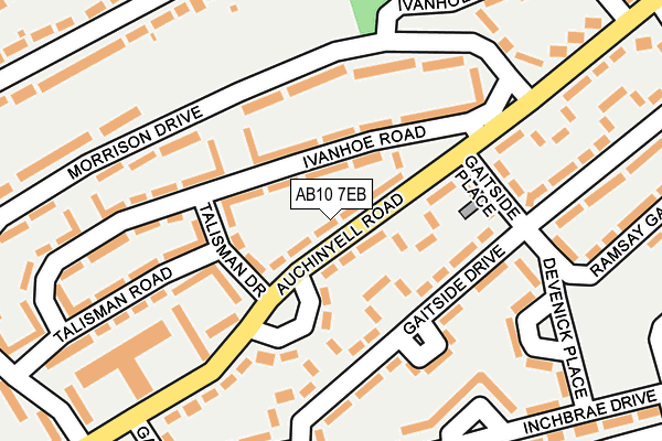 AB10 7EB map - OS OpenMap – Local (Ordnance Survey)