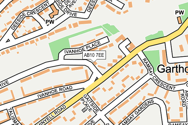 AB10 7EE map - OS OpenMap – Local (Ordnance Survey)