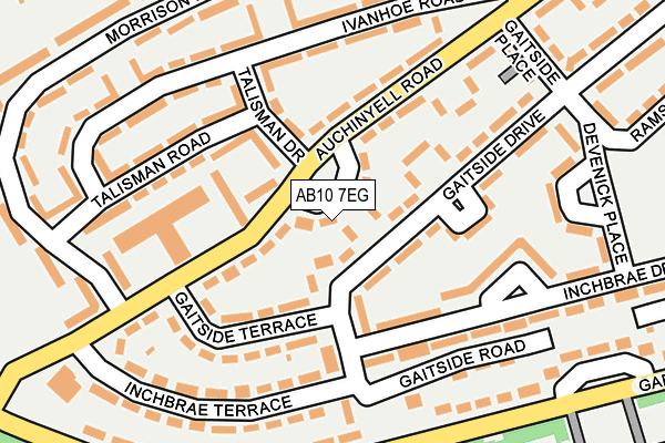 AB10 7EG map - OS OpenMap – Local (Ordnance Survey)