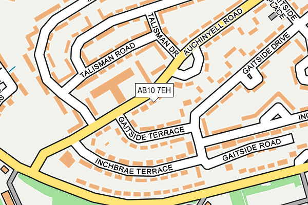 AB10 7EH map - OS OpenMap – Local (Ordnance Survey)