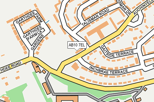 AB10 7EL map - OS OpenMap – Local (Ordnance Survey)