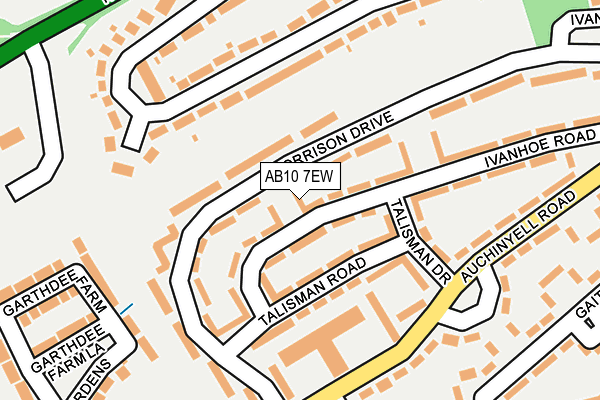AB10 7EW map - OS OpenMap – Local (Ordnance Survey)