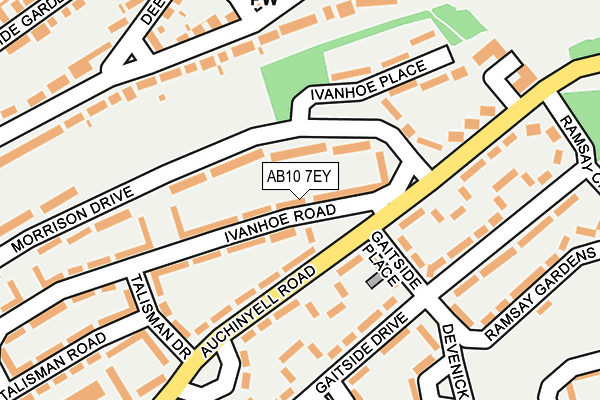 AB10 7EY map - OS OpenMap – Local (Ordnance Survey)