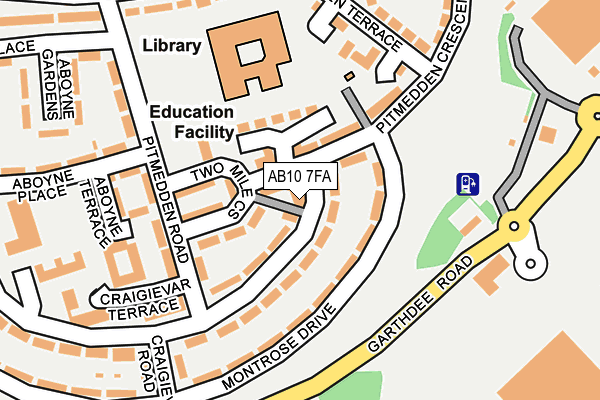 AB10 7FA map - OS OpenMap – Local (Ordnance Survey)