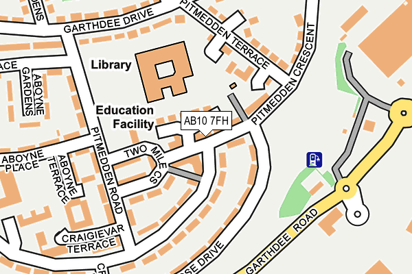 AB10 7FH map - OS OpenMap – Local (Ordnance Survey)