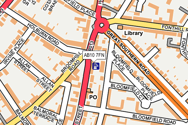 AB10 7FN map - OS OpenMap – Local (Ordnance Survey)