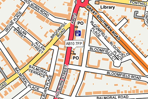AB10 7FP map - OS OpenMap – Local (Ordnance Survey)