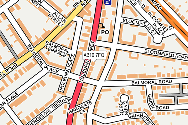 AB10 7FQ map - OS OpenMap – Local (Ordnance Survey)