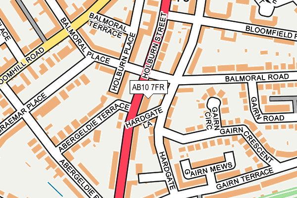AB10 7FR map - OS OpenMap – Local (Ordnance Survey)
