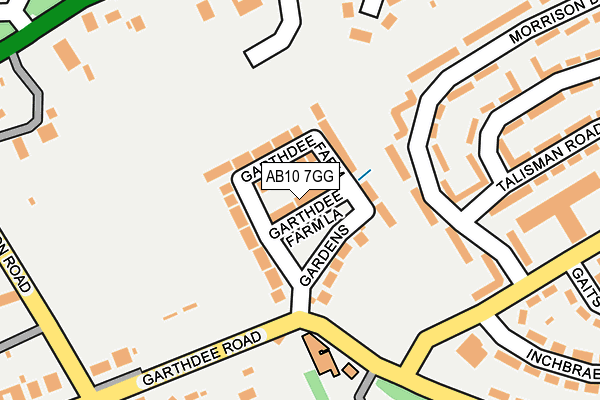 AB10 7GG map - OS OpenMap – Local (Ordnance Survey)