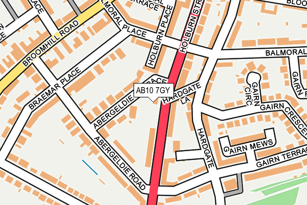 AB10 7GY map - OS OpenMap – Local (Ordnance Survey)