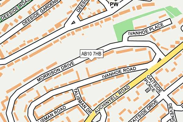 AB10 7HB map - OS OpenMap – Local (Ordnance Survey)