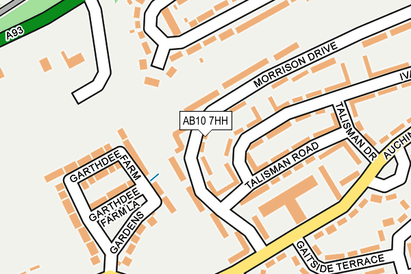 AB10 7HH map - OS OpenMap – Local (Ordnance Survey)