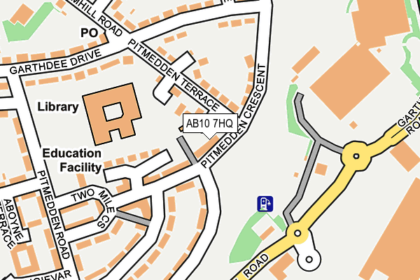 AB10 7HQ map - OS OpenMap – Local (Ordnance Survey)