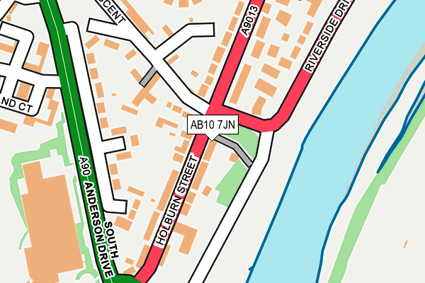 AB10 7JN map - OS OpenMap – Local (Ordnance Survey)