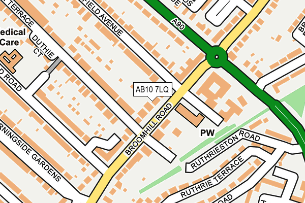 AB10 7LQ map - OS OpenMap – Local (Ordnance Survey)