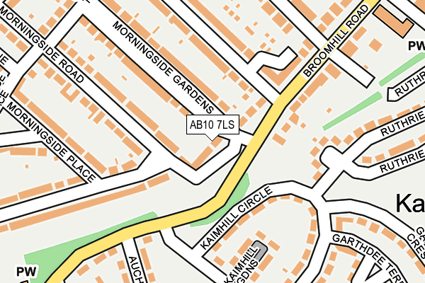 AB10 7LS map - OS OpenMap – Local (Ordnance Survey)