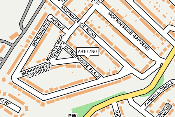 AB10 7NG map - OS OpenMap – Local (Ordnance Survey)