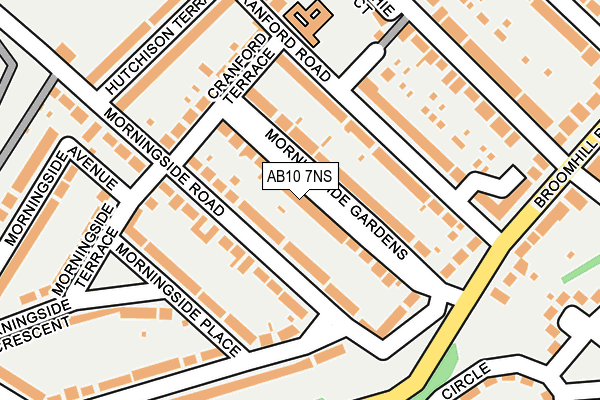 AB10 7NS map - OS OpenMap – Local (Ordnance Survey)
