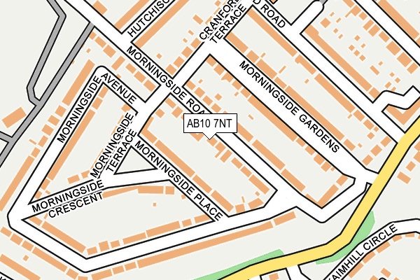 AB10 7NT map - OS OpenMap – Local (Ordnance Survey)