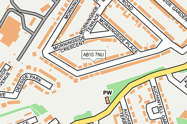 AB10 7NU map - OS OpenMap – Local (Ordnance Survey)