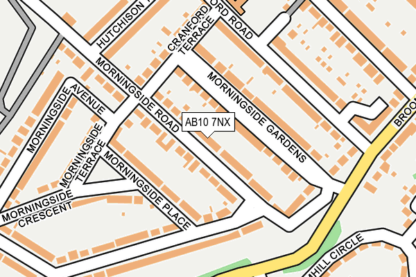 AB10 7NX map - OS OpenMap – Local (Ordnance Survey)