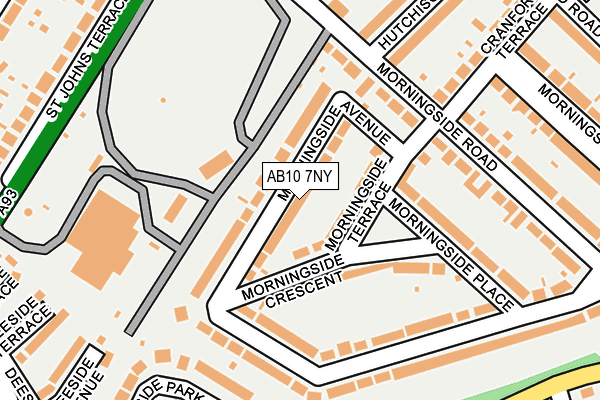 AB10 7NY map - OS OpenMap – Local (Ordnance Survey)