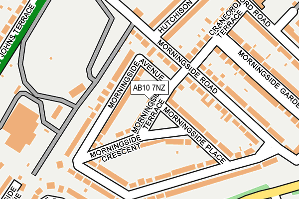AB10 7NZ map - OS OpenMap – Local (Ordnance Survey)