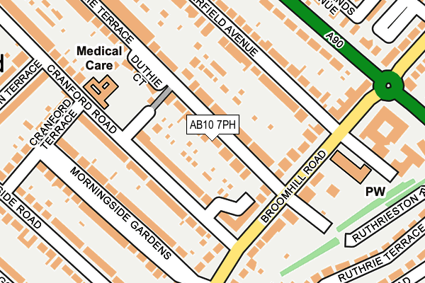 AB10 7PH map - OS OpenMap – Local (Ordnance Survey)