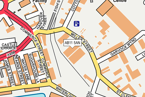 AB11 5AN map - OS OpenMap – Local (Ordnance Survey)