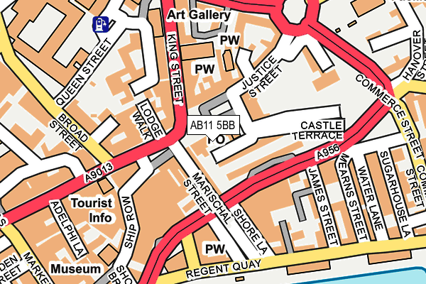 AB11 5BB map - OS OpenMap – Local (Ordnance Survey)
