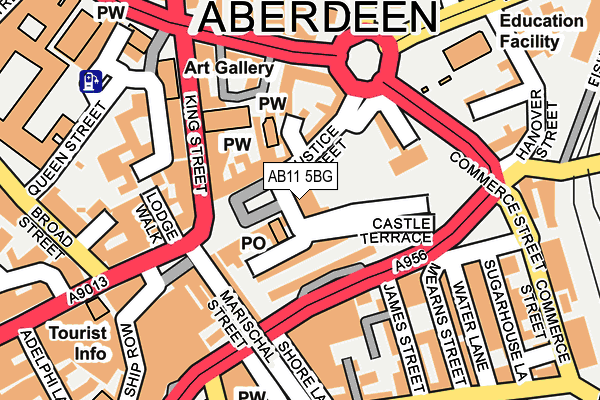 AB11 5BG map - OS OpenMap – Local (Ordnance Survey)