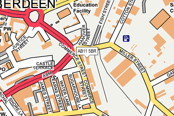 AB11 5BR map - OS OpenMap – Local (Ordnance Survey)