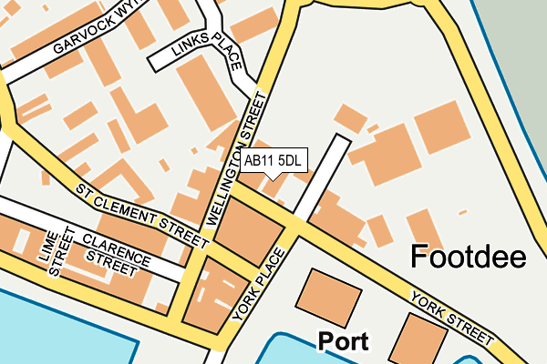 AB11 5DL map - OS OpenMap – Local (Ordnance Survey)