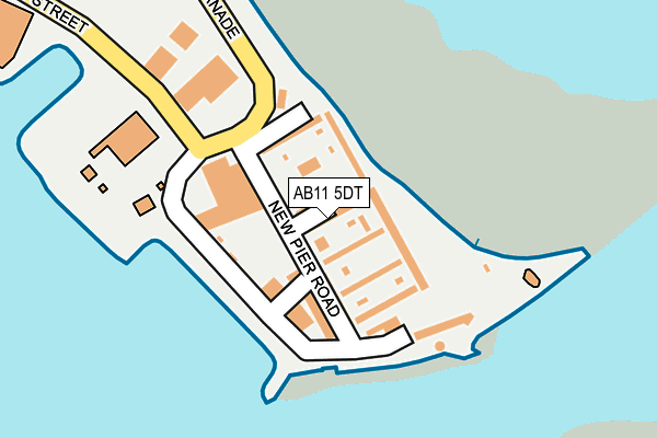 AB11 5DT map - OS OpenMap – Local (Ordnance Survey)