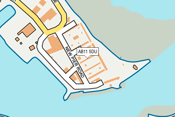 AB11 5DU map - OS OpenMap – Local (Ordnance Survey)