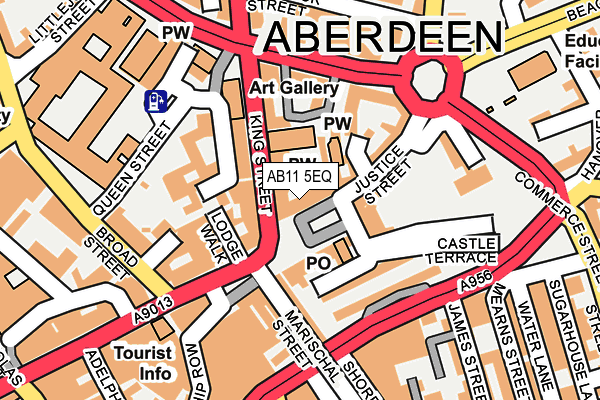 AB11 5EQ map - OS OpenMap – Local (Ordnance Survey)