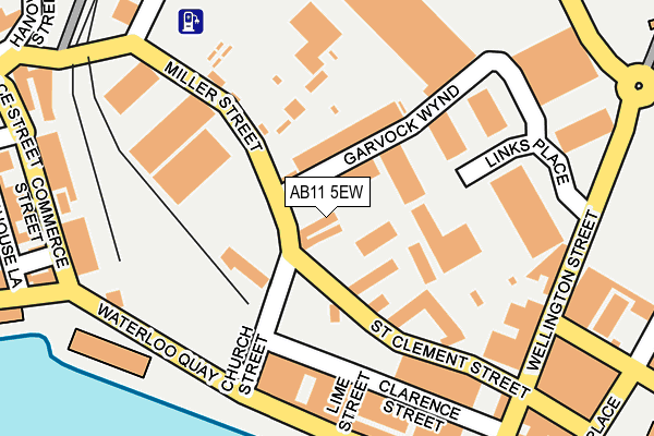 AB11 5EW map - OS OpenMap – Local (Ordnance Survey)