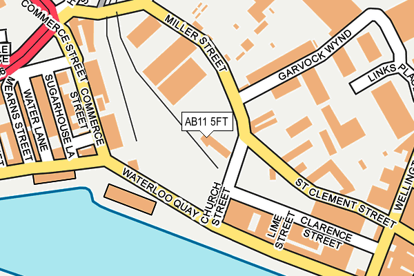 AB11 5FT map - OS OpenMap – Local (Ordnance Survey)