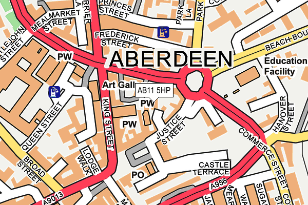 AB11 5HP map - OS OpenMap – Local (Ordnance Survey)