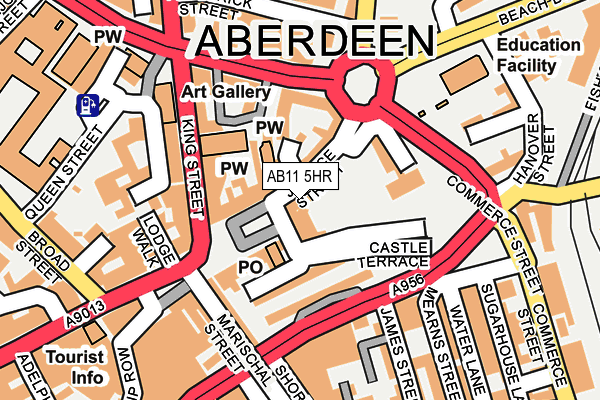 AB11 5HR map - OS OpenMap – Local (Ordnance Survey)