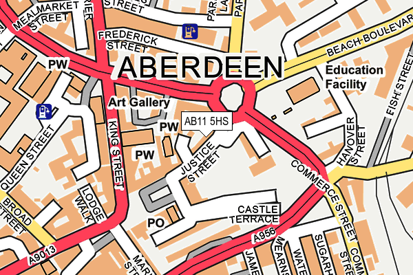 AB11 5HS map - OS OpenMap – Local (Ordnance Survey)