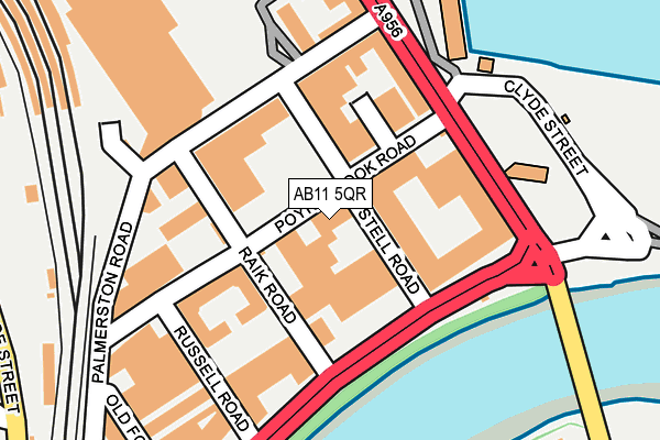 AB11 5QR map - OS OpenMap – Local (Ordnance Survey)